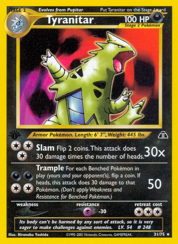 Tyranitar - Neo Discovery - #31 (1st Edition)
