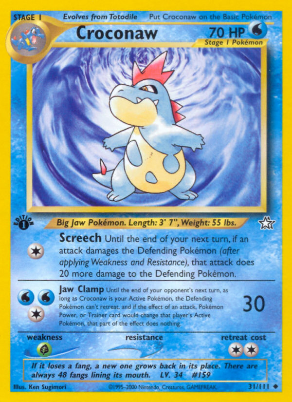 Croconaw - Neo Genesis - #31 (1st Edition)