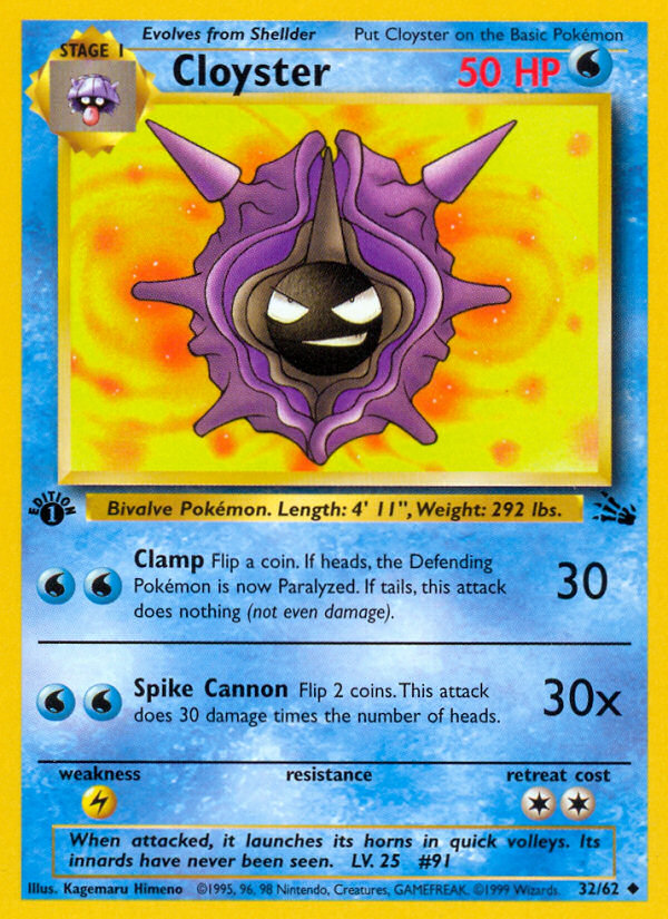 Cloyster - Fossil - #32 (1st Edition)
