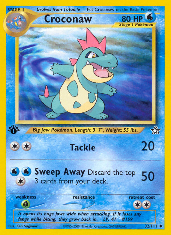 Croconaw - Neo Genesis - #32 (1st Edition)