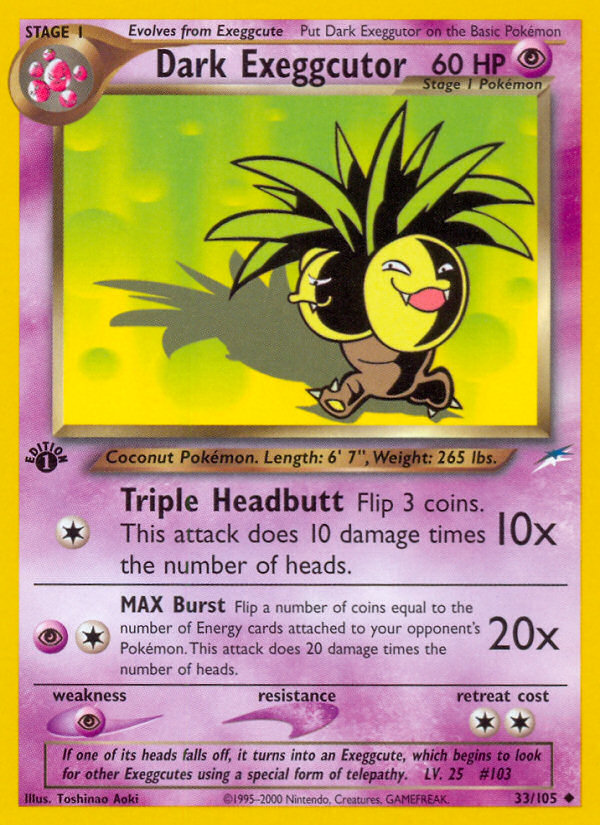 Dark Exeggutor - Neo Destiny - #33 (1st Edition)