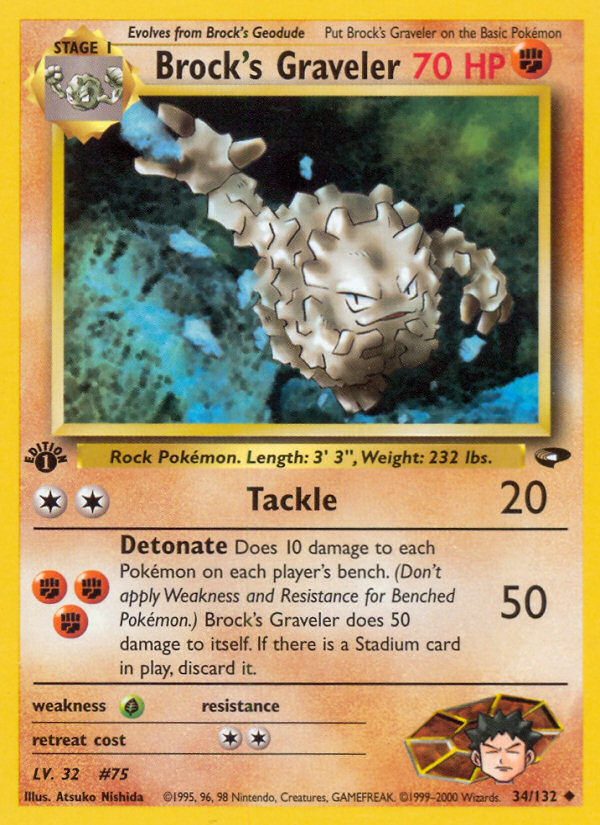 Brock's Graveler - Gym Challenge - #34 (1st Edition)