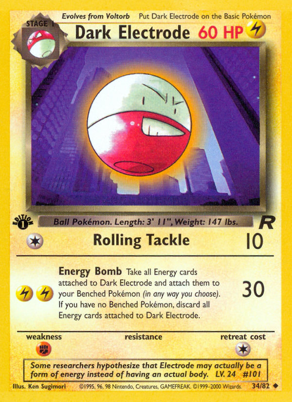 Dark Electrode - Team Rocket - #34 (1st Edition)
