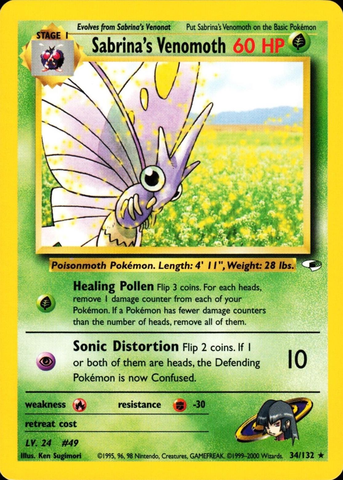 Sabrina's Venomoth - Gym Heroes - #34