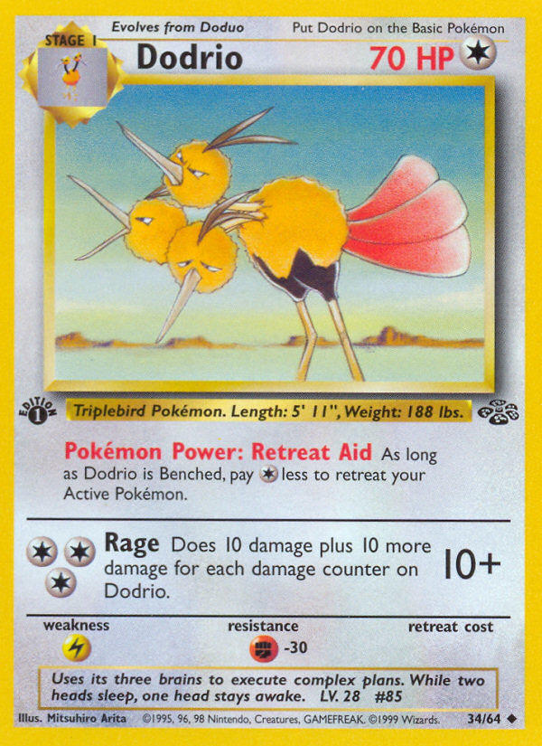 Dodrio - Jungle - #34 (1st Edition)