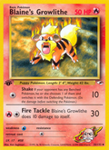 Blaine's Growlithe - Gym Heroes - #35 (1st Edition)