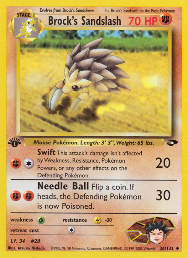 Brock's Sandslash - Gym Challenge - #36 (1st Edition)