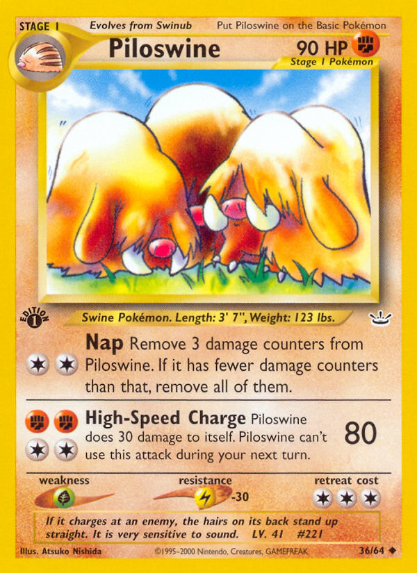 Piloswine - Neo Revelation - #36 (1st Edition)