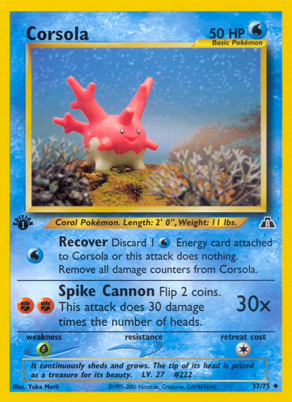 Corsola - Neo Discovery - #37 (1st Edition)
