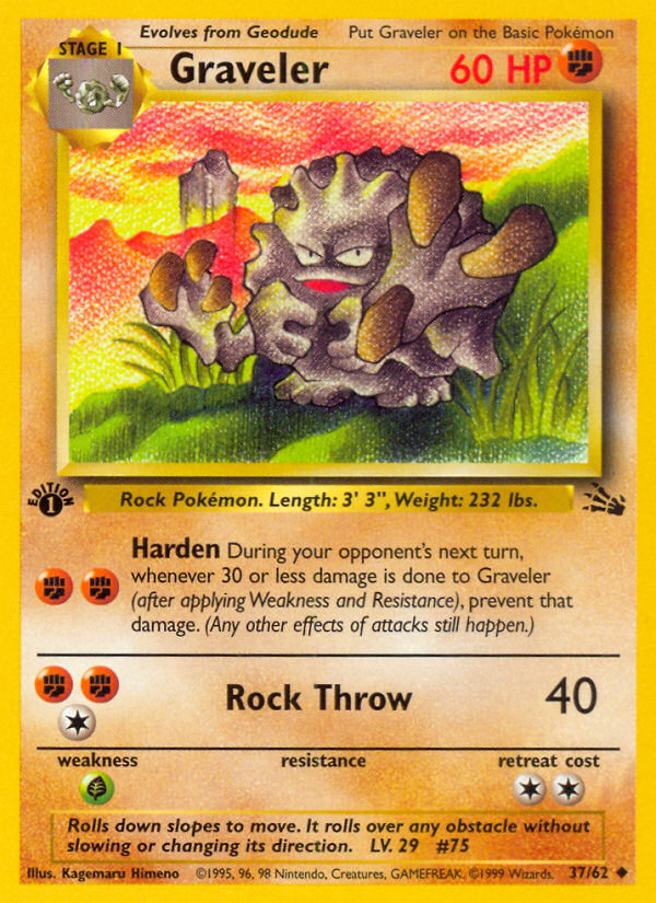 Graveler - Fossil - #37 (1st Edition)