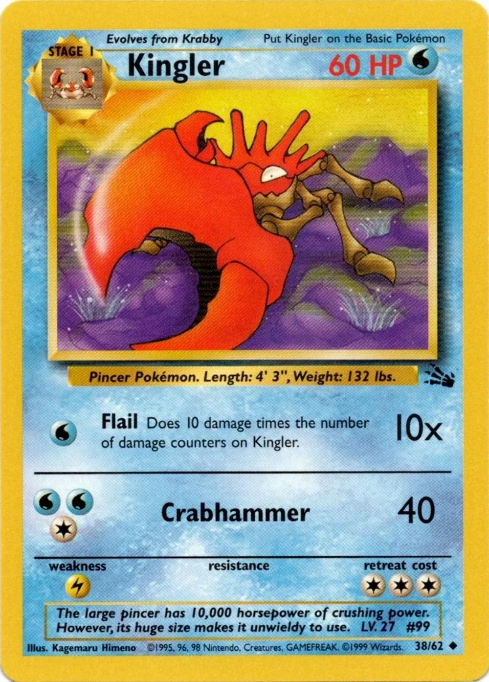 Kingler - Fossil - #38