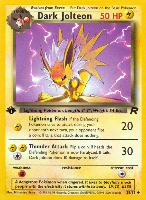 Dark Jolteon - Team Rocket - #38 (1st Edition)