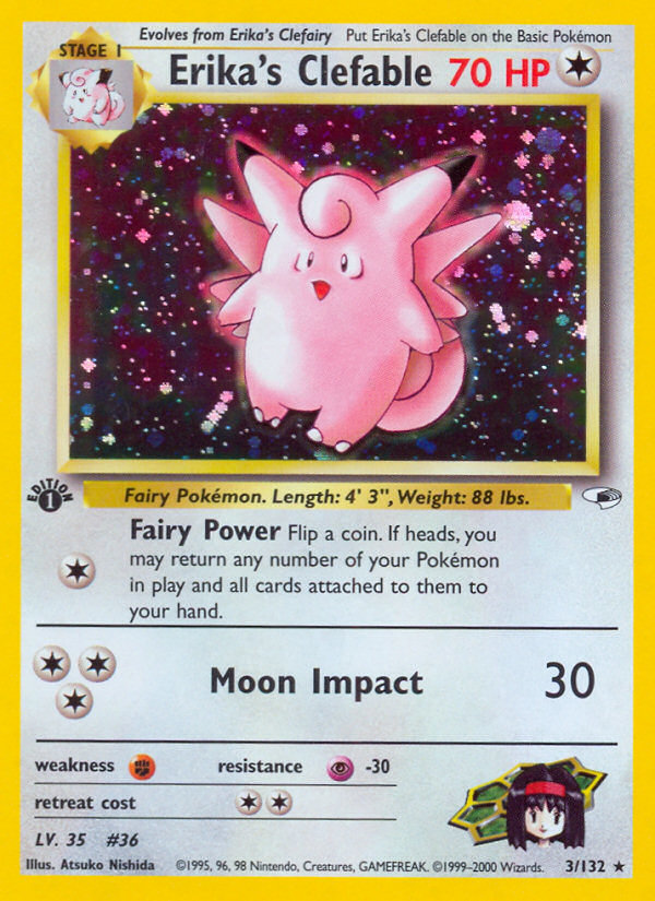 Erika's Clefable - Gym Heroes - #3 (1st Edition)