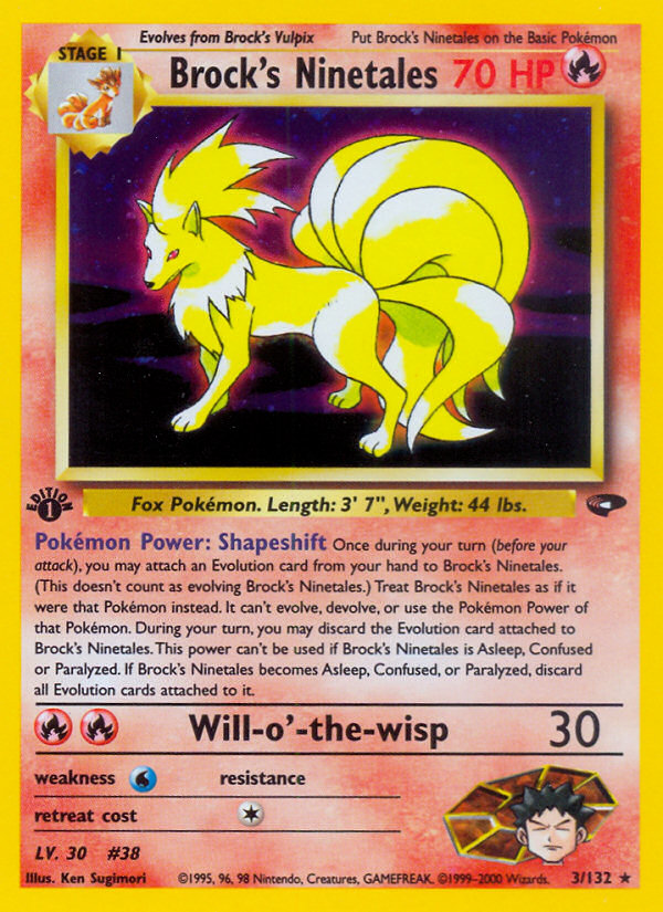 Brock's Ninetales - Gym Challenge - #3 (1st Edition)