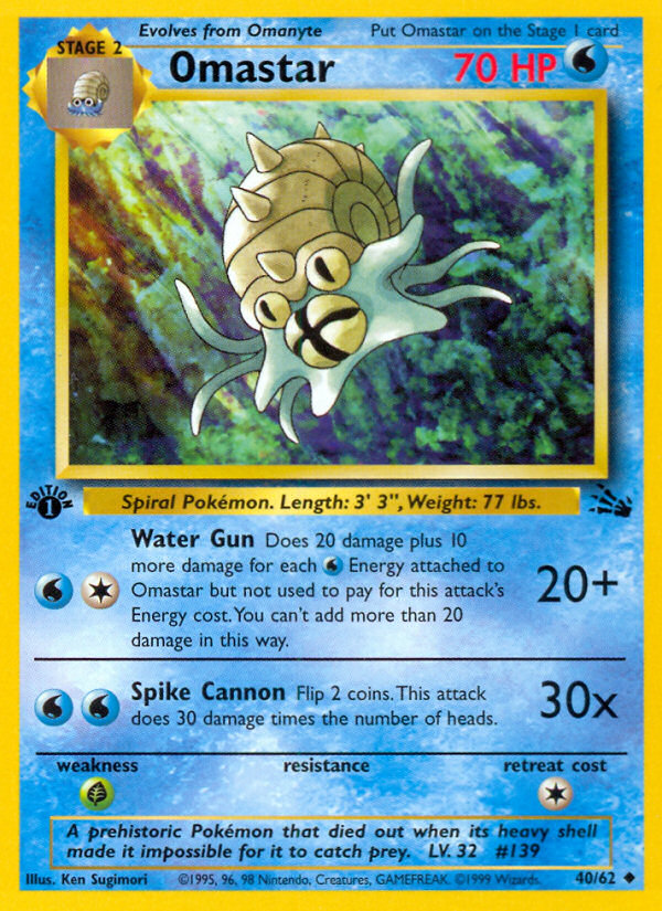Omastar - Fossil - #40 (1st Edition)