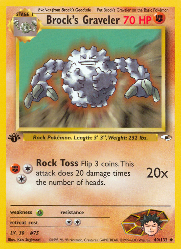 Brock's Graveler - Gym Heroes - #40 (1st Edition)