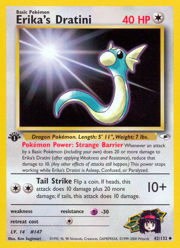 Erika's Dratini - Gym Heroes - #42 (1st Edition)