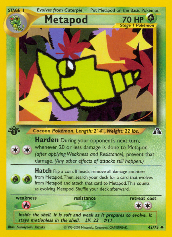 Metapod - Neo Discovery - #42 (1st Edition)
