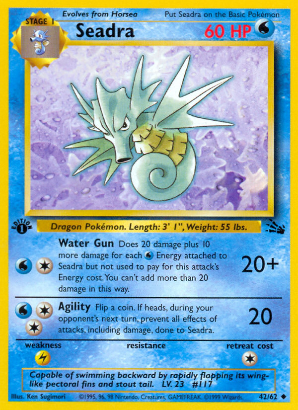 Seadra - Fossil - #42 (1st Edition)