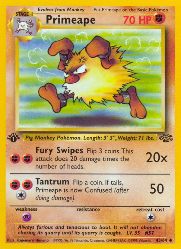 Primeape - Jungle - #43 (1st Edition)