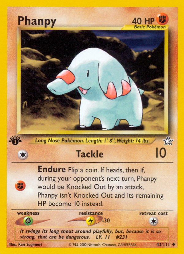 Phanpy - Neo Genesis - #43 (1st Edition)