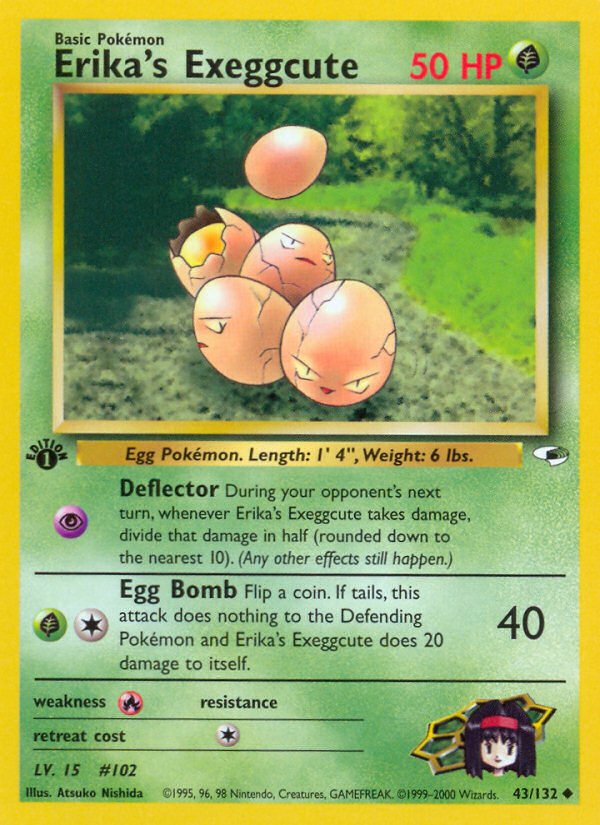 Erika's Exeggcute - Gym Heroes - #43 (1st Edition)