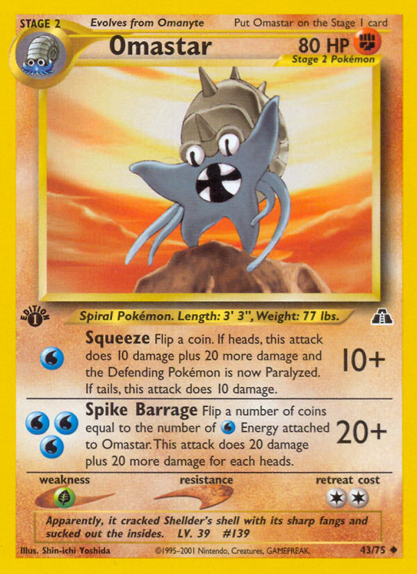 Omastar - Neo Discovery - #43 (1st Edition)