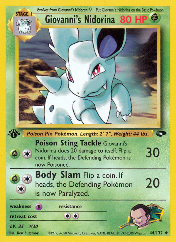 Giovanni's Nidorina - Gym Challenge - #44 (1st Edition)