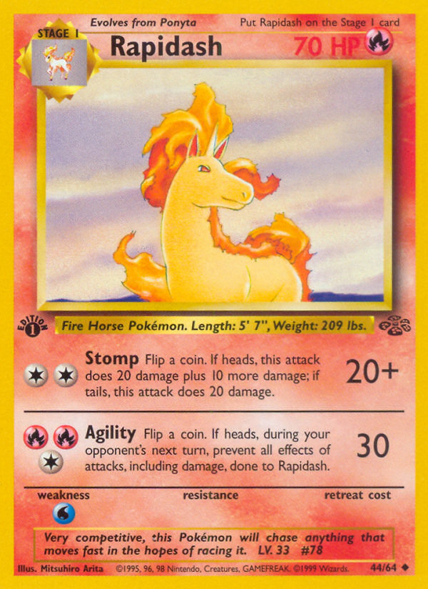 Rapidash - Jungle - #44 (1st Edition)