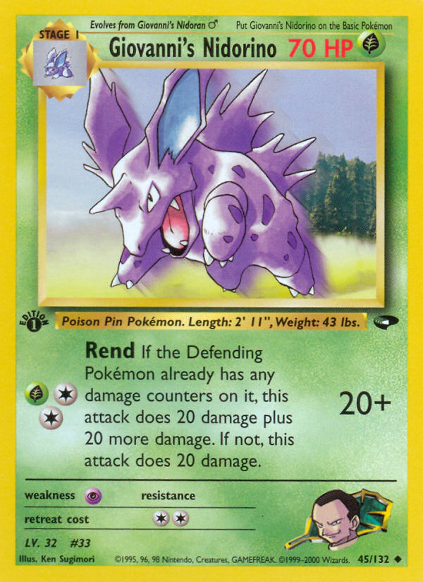 Giovanni's Nidorino - Gym Challenge - #45 (1st Edition)