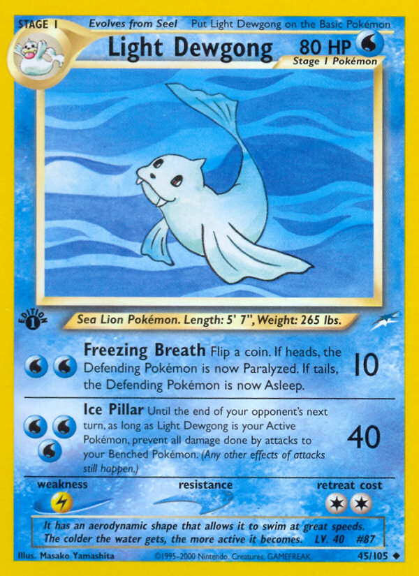 Light Dewgong - Neo Destiny - #45 (1st Edition)