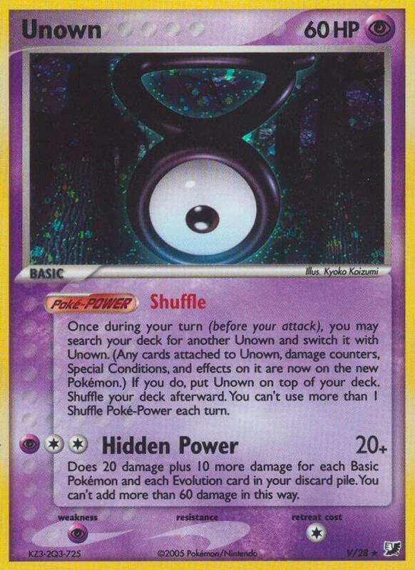 Unown (V) - EX Unseen Forces - #V