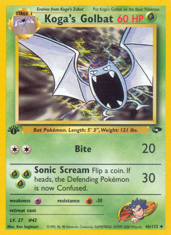 Koga's Golbat - Gym Challenge - #46 (1st Edition)