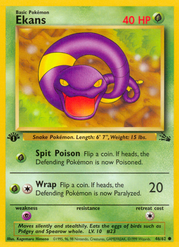 Ekans - Fossil - #46 (1st Edition)