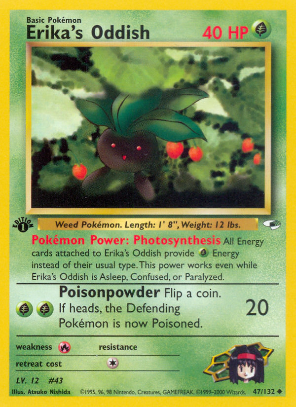 Erika's Oddish - Gym Heroes - #47 (1st Edition)