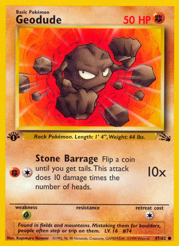Geodude - Fossil - #47 (1st Edition)