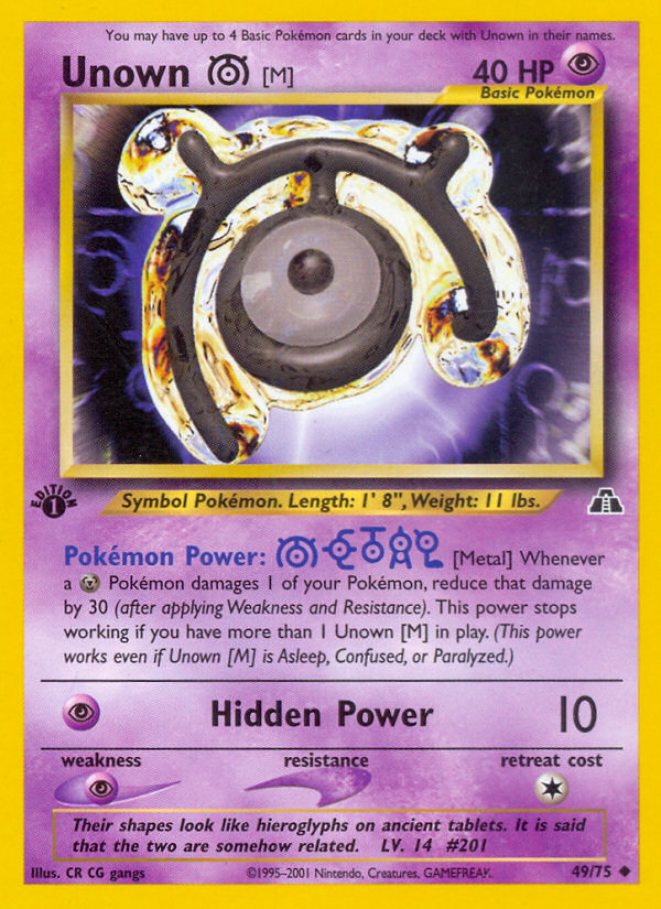 Unown M - Neo Discovery - #49 (1st Edition)