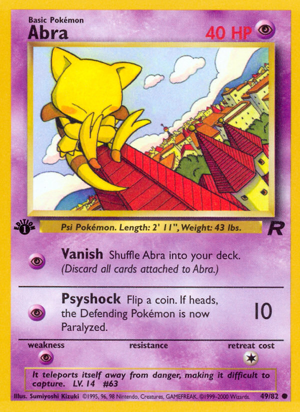 Abra - Team Rocket - #49 (1st Edition)