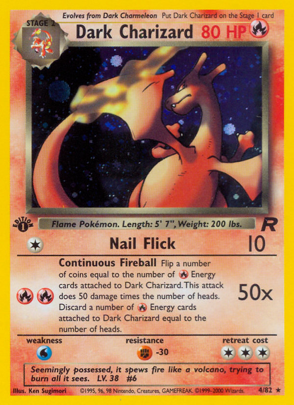 Dark Charizard - Team Rocket - #4 (1st Edition)