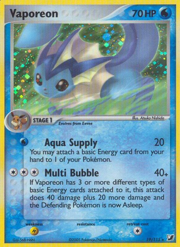 Vaporeon - EX Unseen Forces - #19