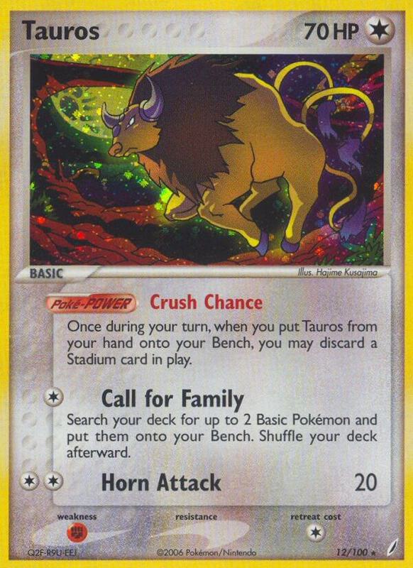 Tauros - EX Crystal Guardians - #12