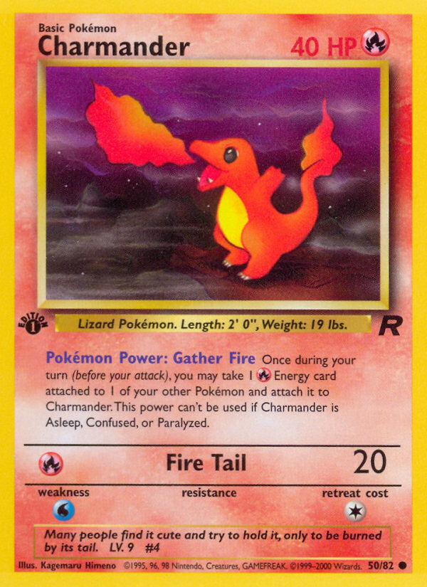 Charmander - Team Rocket - #50 (1st Edition)
