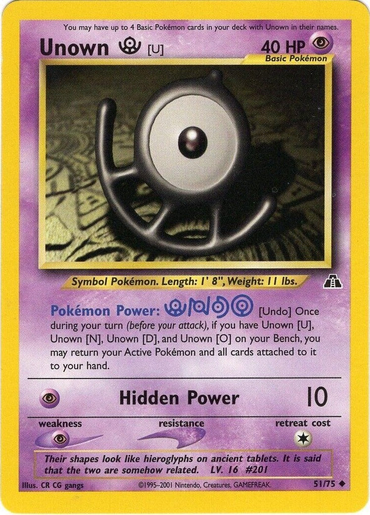 Unown U - Neo Discovery - #51