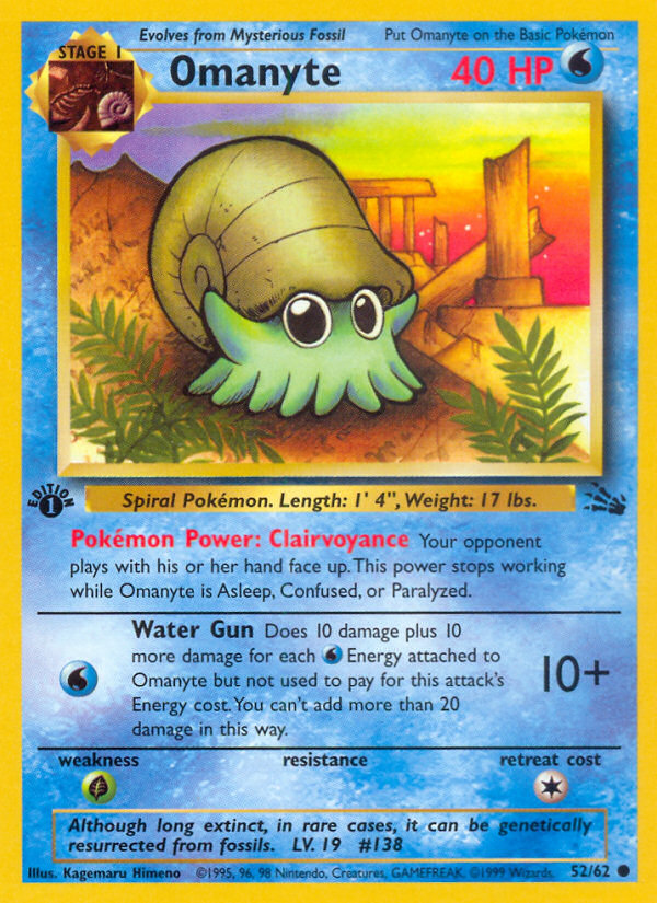 Omanyte - Fossil - #52 (1st Edition)
