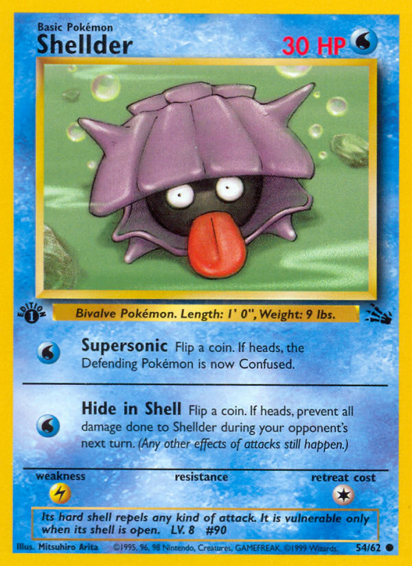 Shellder - Fossil - #54 (1st Edition)