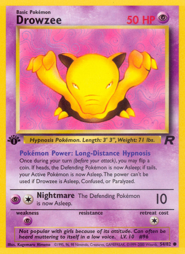 Drowzee - Team Rocket - #54 (1st Edition)