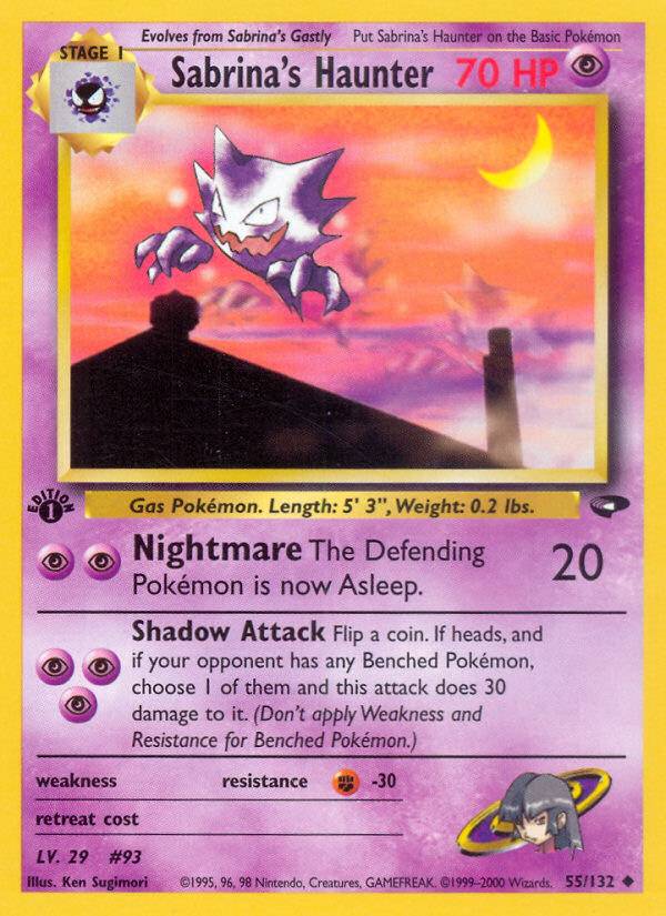 Sabrina's Haunter - Gym Challenge - #55 (1st Edition)