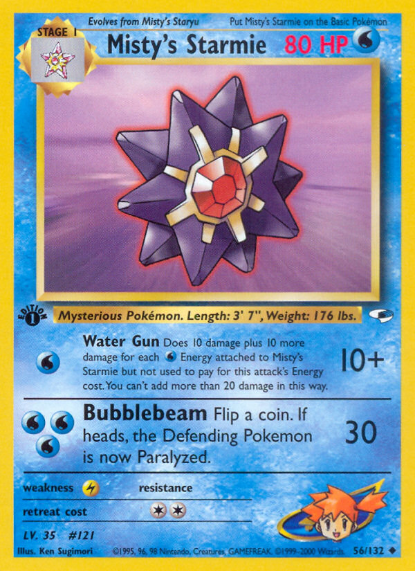 Misty's Starmie - Gym Heroes - #56 (1st Edition)