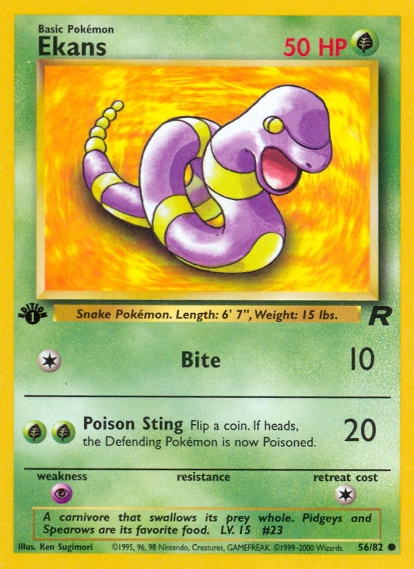 Ekans - Team Rocket - #56 (1st Edition)