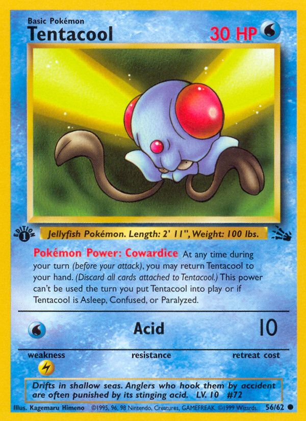 Tentacool - Fossil - #56 (1st Edition)
